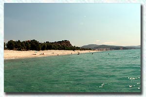 Eastern view of the endless Beach of Limenaria