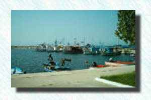 The small harbour of Rachoni Thassos